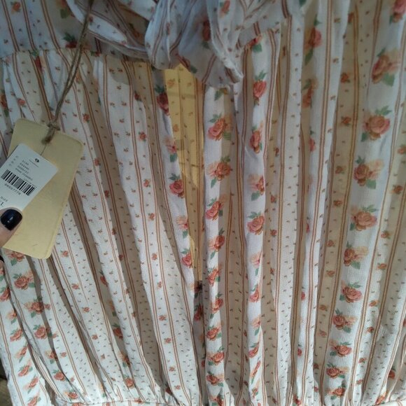 Anthropologie 'Let Me Be' NWT Floral Chiffon Flowy Romantic Mini Dress Sz XL - Picture 5 of 11